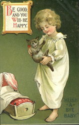 Be Good And You Will Be Happy Postcard