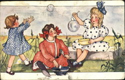 Blowing Bubbles Postcard