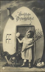 Berzliche Wstergrube! Girls Postcard Postcard