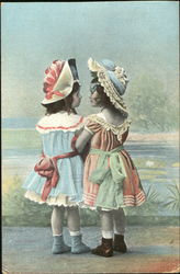 Colorful Girls Postcard