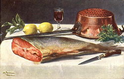 Still LIfe - Fish Artist Signed Postcard Postcard