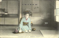 A Cup Of Tea For You Japan Asian Postcard Postcard