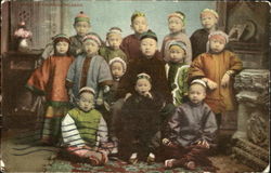 Group Of Chinese Children Asian Postcard Postcard