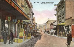 A View In Chinatown San Francisco, CA Postcard Postcard