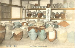 Tea-Leaves Stored In Jars Postcard