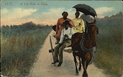 A Joy Ride In Dixie Black Americana Postcard Postcard