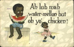 Ah Lub Mah Water-Mellon But Oh Yo Chicken! Postcard