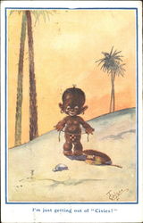 I'm Just Getting Out Of Civies! Black Americana Postcard Postcard