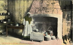 Old Southern Kitchen And Negre Mammie Postcard