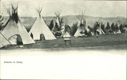 Indians In Camp Postcard