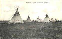 Medicine Lodge Blackfoot Indians Postcard