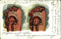 Indian babys being carried Native Americana Postcard Postcard