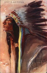 Chief Eagle Feather Postcard