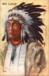 Red Cloud Native Americana Postcard Postcard