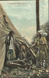 Hiawatha Kills A Deer Postcard