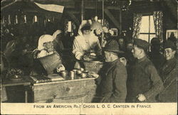 From An American Red Cross L. O. C. Canteen In France Social History Postcard Postcard