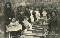 Slum Babies Orange Box Nursery Social History Postcard Postcard