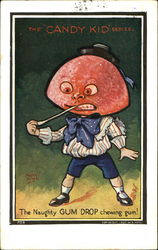 The Naughty Gum Drop Chewing Gum! Fantasy Postcard Postcard