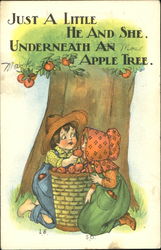 Just A Little He And She Underneath An Apple Tree Postcard