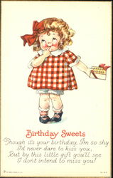 Birthday Sweets Girls Postcard Postcard