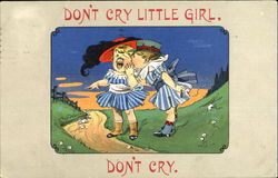 Don't Cry Little Girl Don't Cry Girls Postcard Postcard