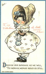 To My Valentine The Little Woman I Love Postcard