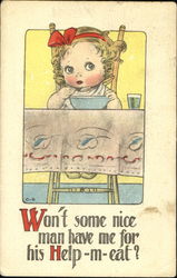 Won't Some Nice Man Have Me For His Help-M-Eat? Postcard