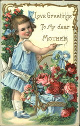 Love Greetings To My Dear Mother Postcard