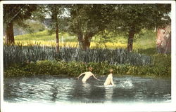 "Illegal Bathing" Children Postcard Postcard