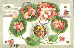 Birthday Greetings Girls Postcard Postcard