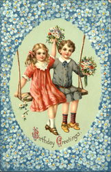 Birthday Greetings Children Postcard Postcard