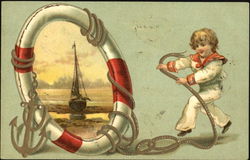 Young Sailor Boy Postcard