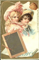 Two little girls Postcard