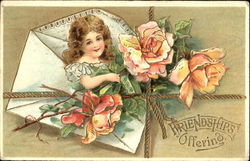 Friendships Offering Girls Postcard Postcard