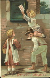 Sinceri Auguri Children Postcard Postcard