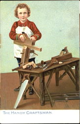 The Handy Craftsman Boys Postcard Postcard