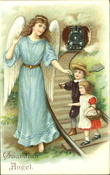 The Guardian Angel Children Postcard Postcard