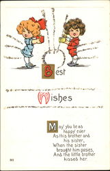 Best Wishes Children Postcard Postcard