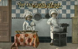 You Can Spend My Roll Girls Postcard Postcard