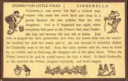 Stories For Little Folks Cinderella Postcard