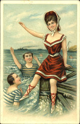 Bathing Beauty "In The Aeroplane Over The Sea" Swimsuits & Pinup Postcard Postcard