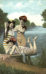 Bathing Beauties Swimsuits & Pinup Postcard Postcard