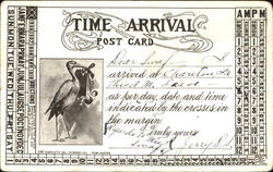 Tim of Arrival - Stork, Baby Babies Postcard Postcard