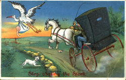 Stop Chasing The Stork Babies Postcard Postcard