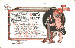 Baby's First Call Postcard