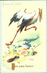 See You Later Stork Babies Postcard Postcard