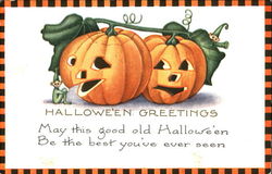 Halloween Greetings JOLS with Elf Postcard