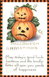 Halloween Greetings JOLs Postcard