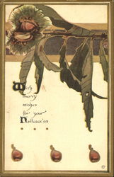 Art Nouveau Halloween Postcard Postcard Postcard