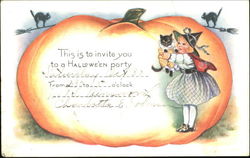 Whitney Halloween Party Invitation Postcard